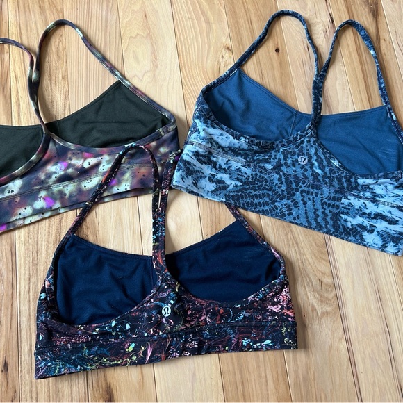 Set of Three Patterned Sports Bras - Picture 2 of 3